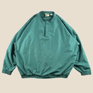 Vintage Crest Signature Collection Golf Windbreaker Men XL Pullover Henley